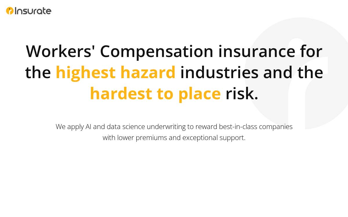 Insurate website preview