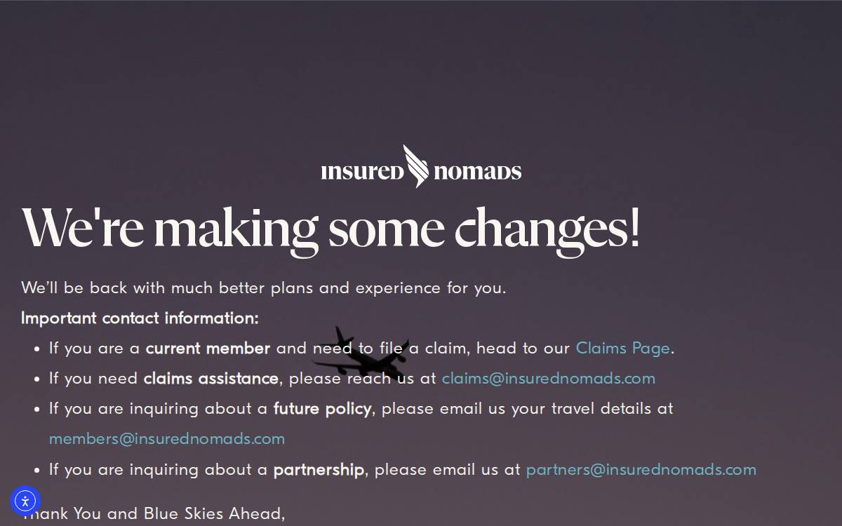 Insured Nomads website preview