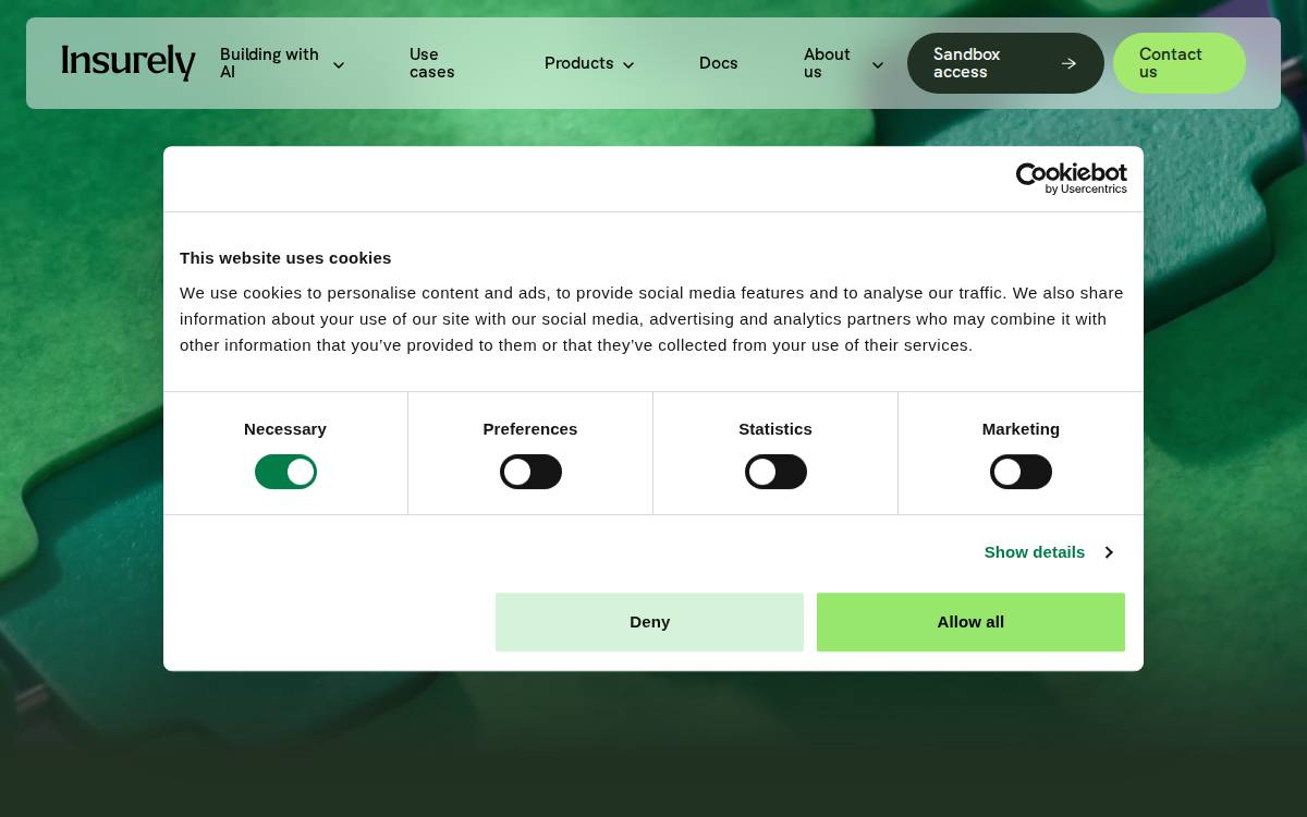 Insurely website preview