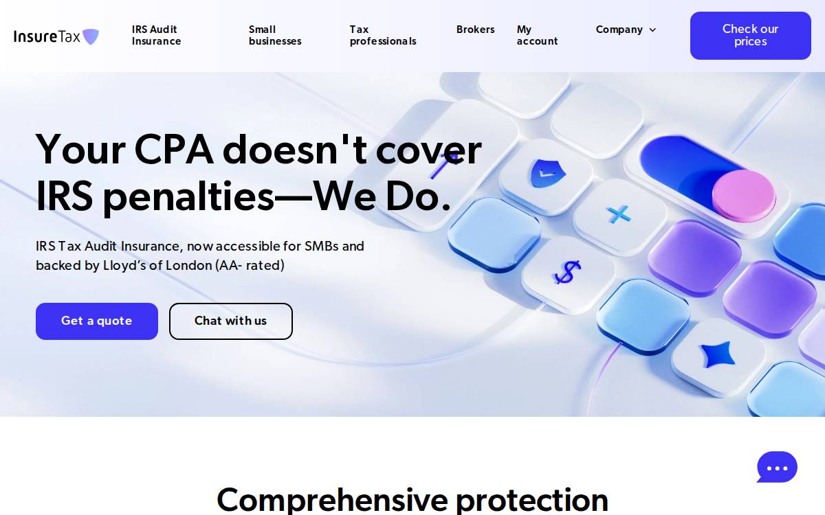 InsureTax website preview