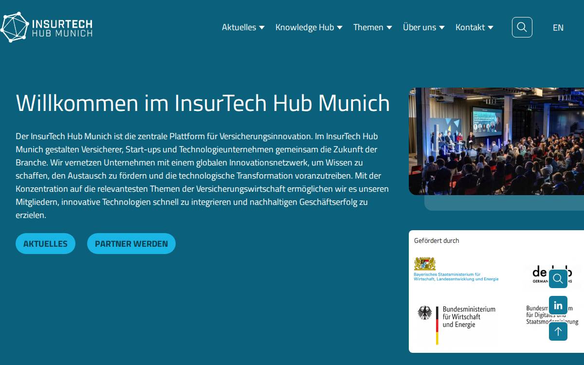 InsurTechHub Munich website preview