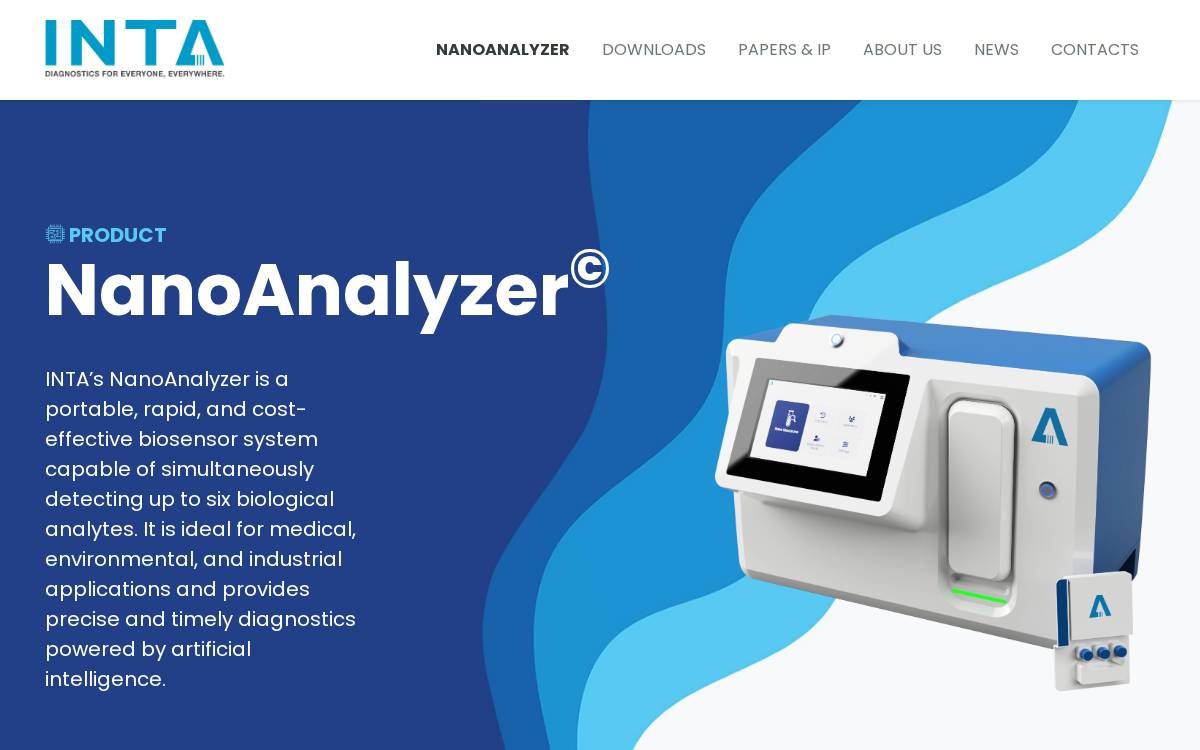 INTA Systems website preview