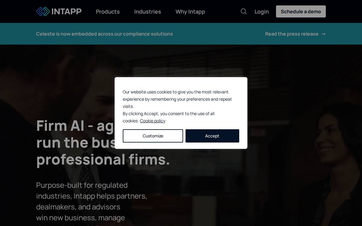 Intapp website preview