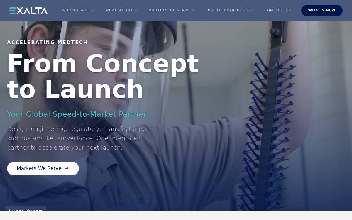 Intech Medical website preview