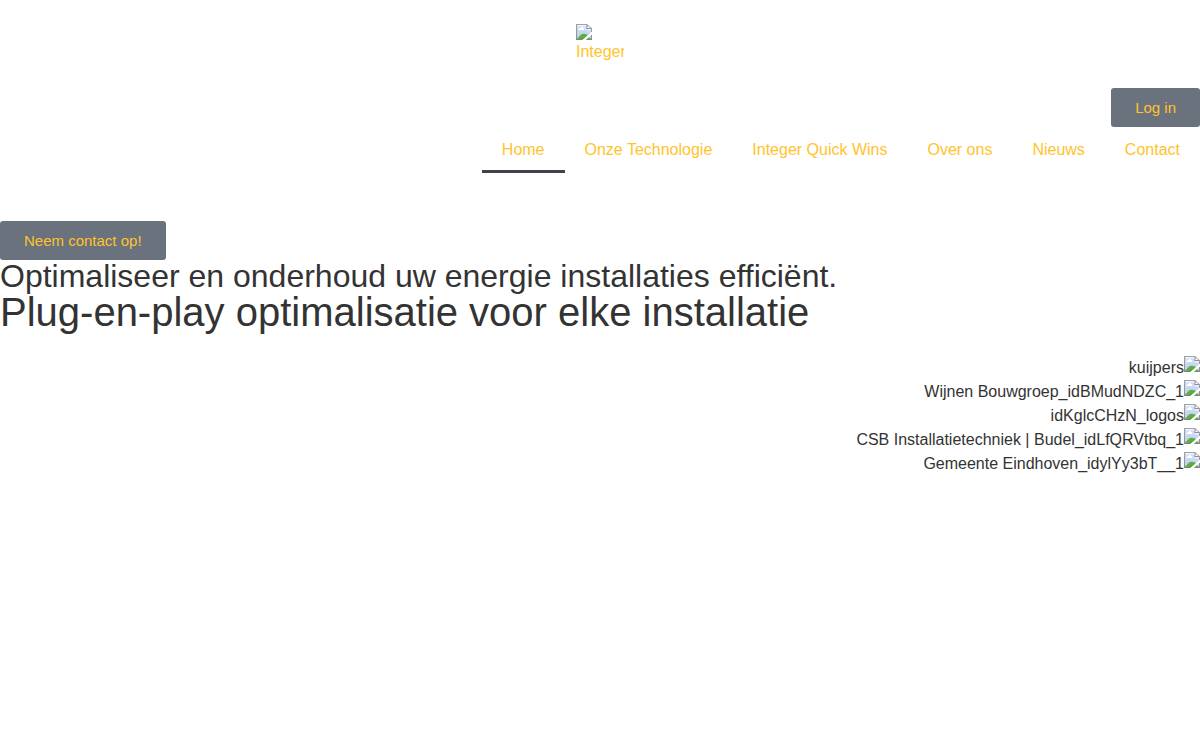 Integer website preview