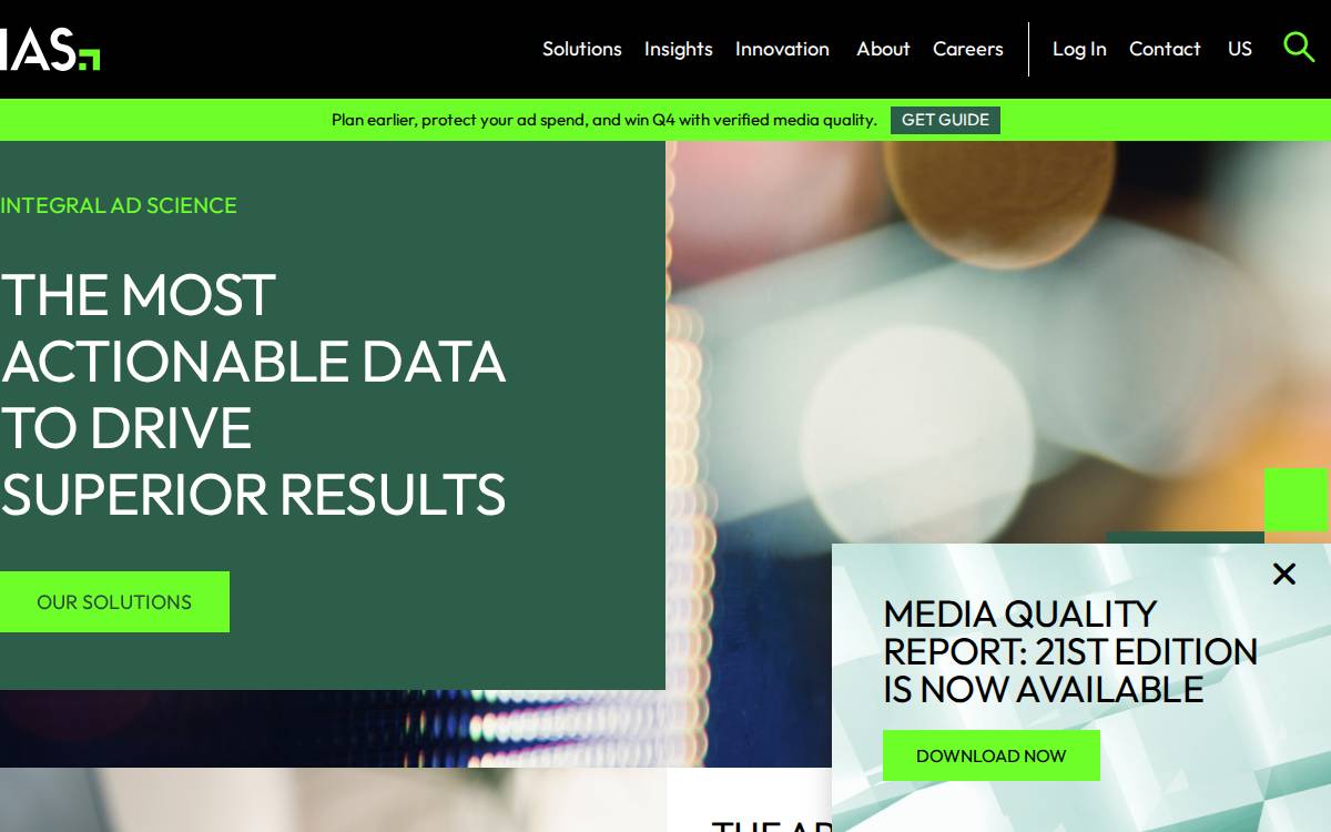 Integral Ad Science website preview
