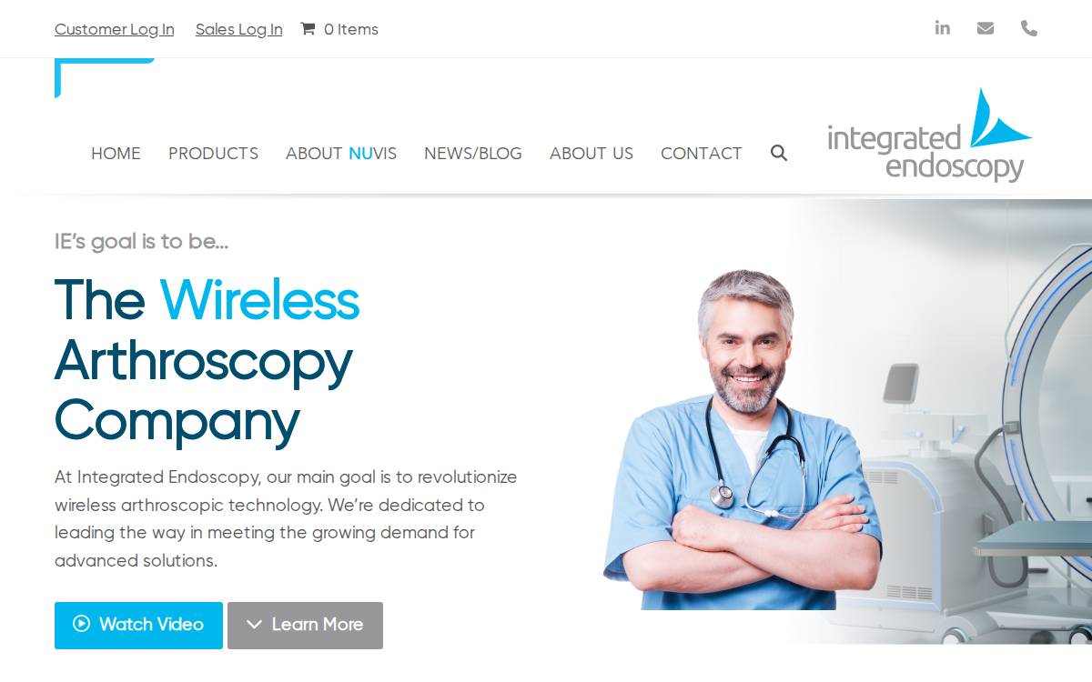 Integrated Endoscopy website preview
