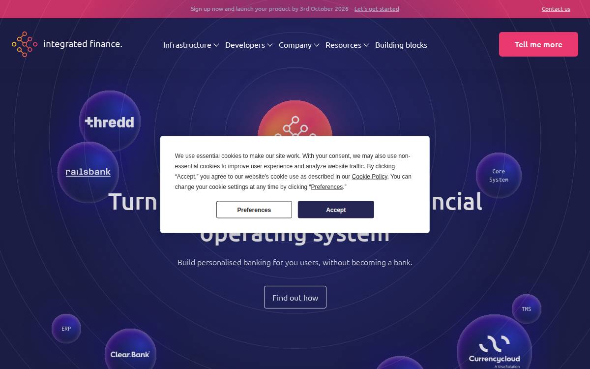 Integrated Finance website preview