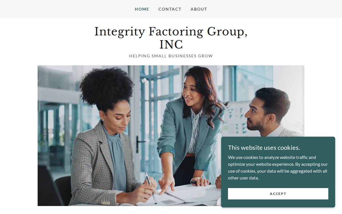 Integrity Factoring Group website preview