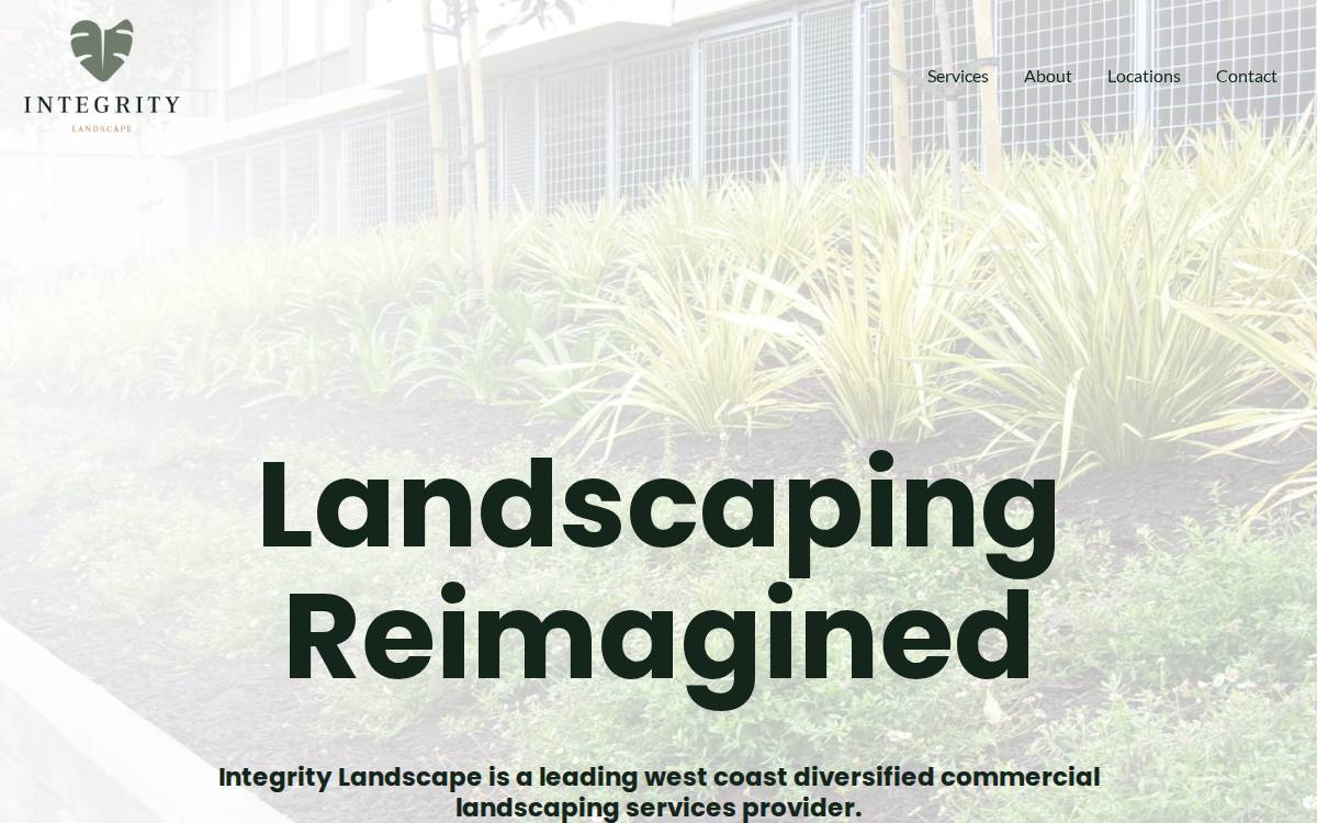 Integrity Landscape website preview