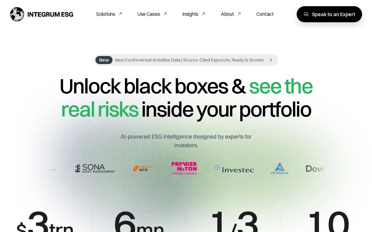 Integrum ESG website preview
