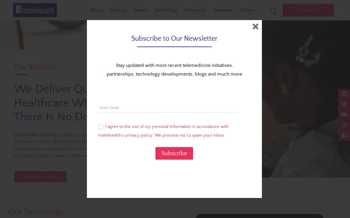 Intelehealth website preview