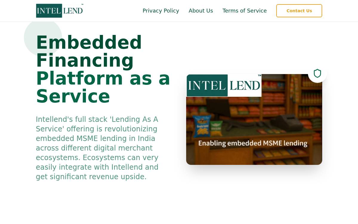 Intellend website preview
