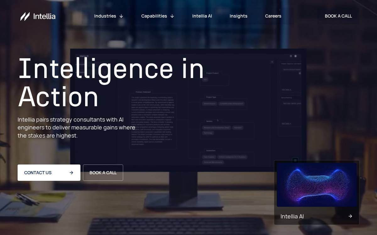 Intellia website preview