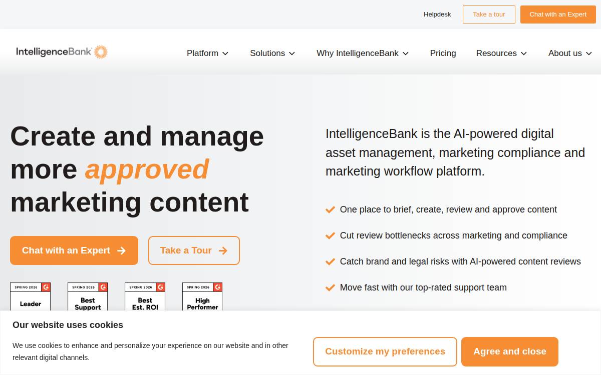 IntelligenceBank website preview