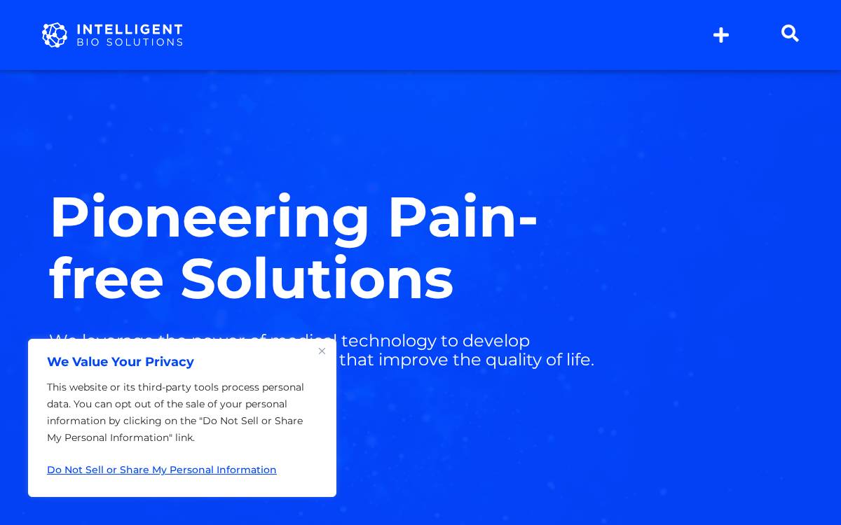 Intelligent BIO Solutions website preview
