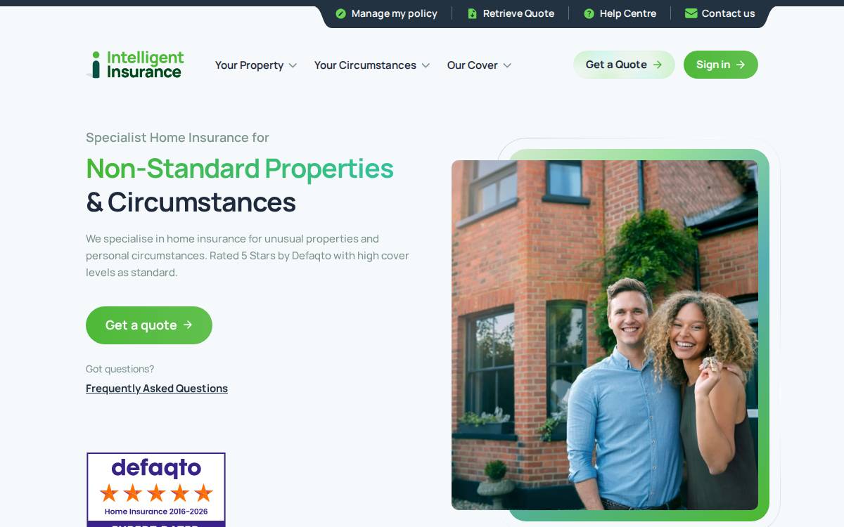 Intelligent Insurance website preview