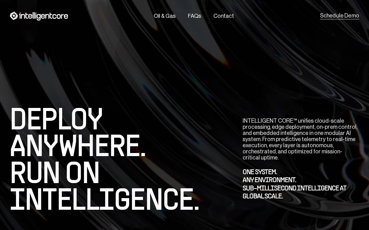 Intelligentcore website preview