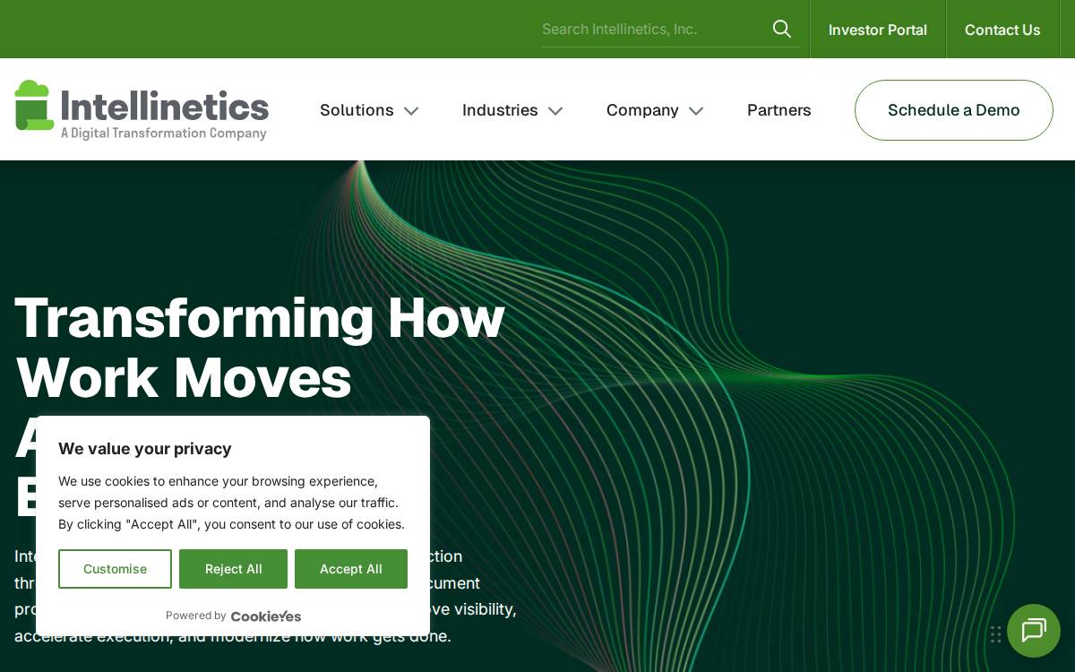 Intellinetics website preview