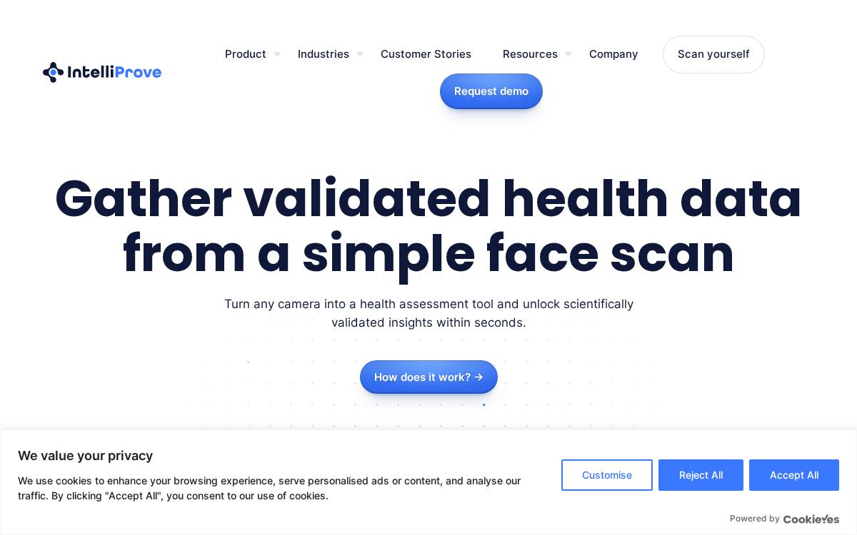 Intelliprove website preview