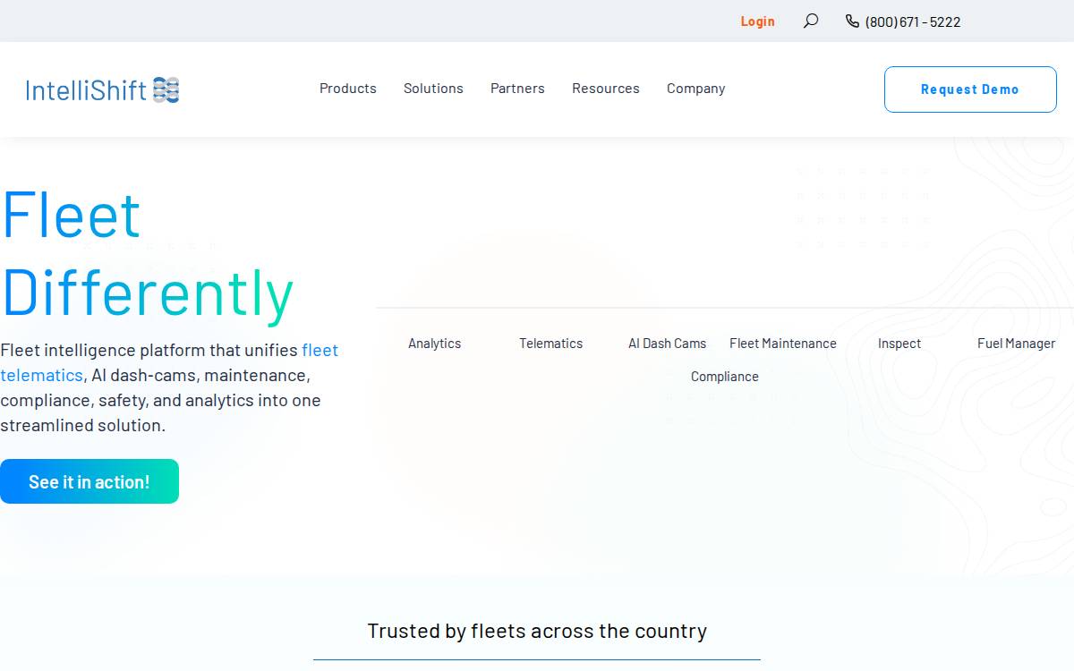 IntelliShift website preview