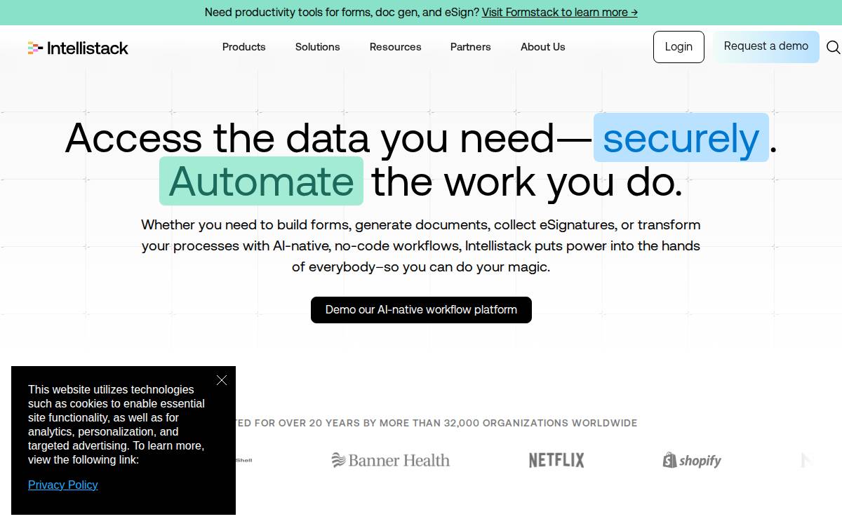 Intellistack website preview