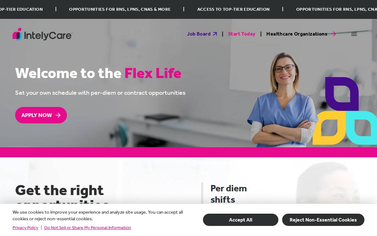 Intelycare website preview