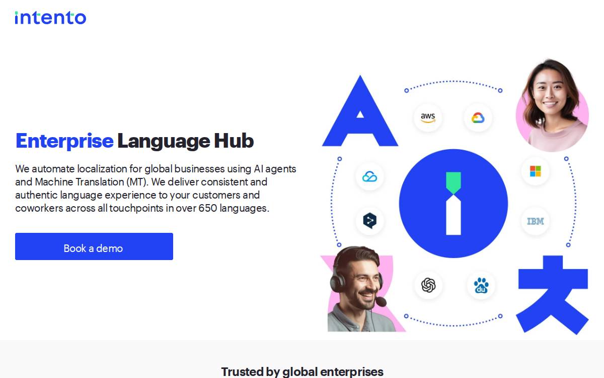 Intento, Inc. website preview