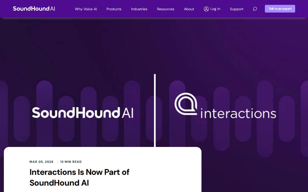Interactions website preview