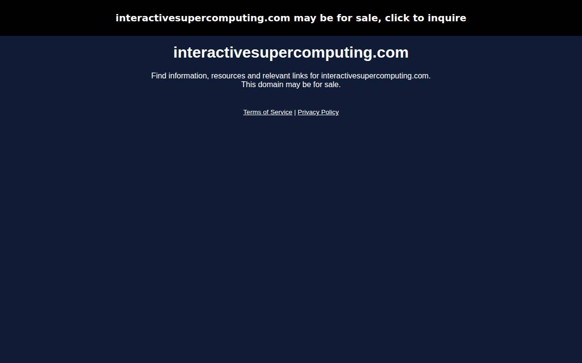 Interactive Supercomputing website preview