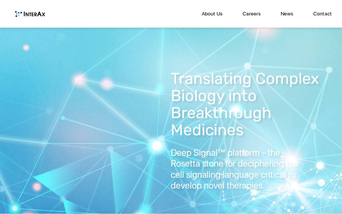Interax Biotech website preview