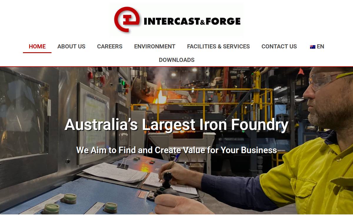Intercast & Forge website preview