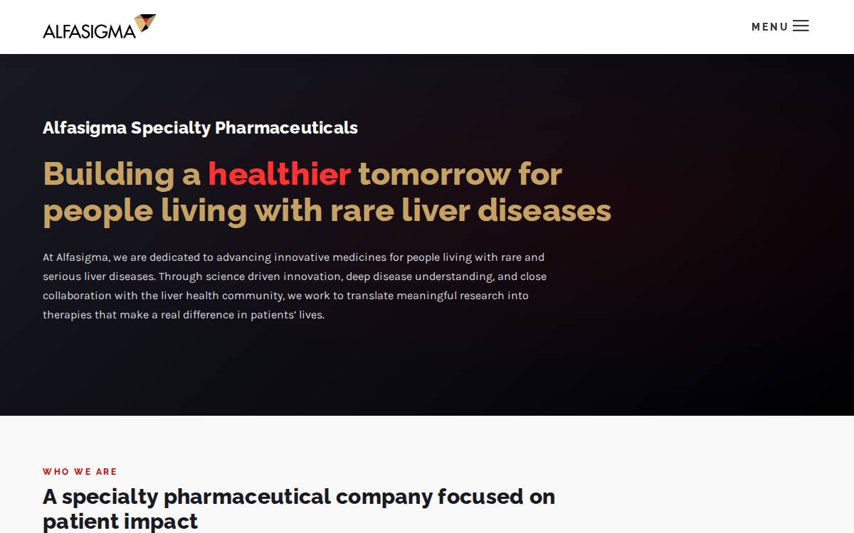 Intercept Pharmaceuticals website preview
