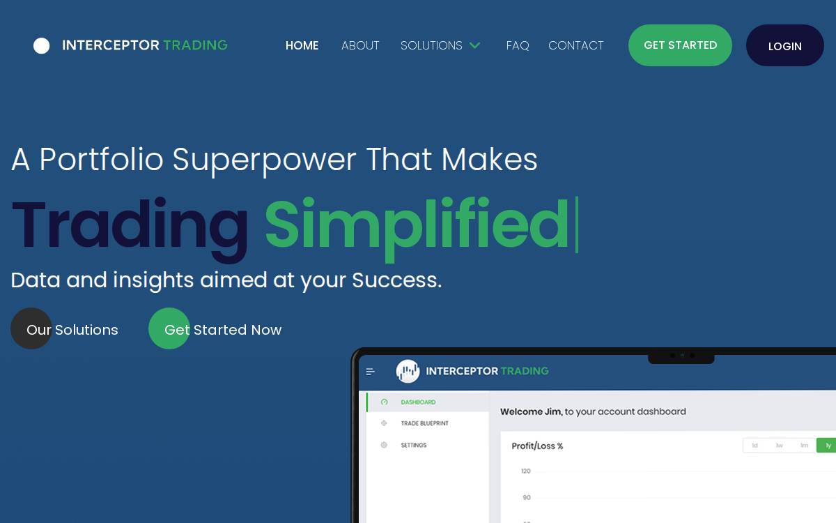 Interceptor Trading website preview