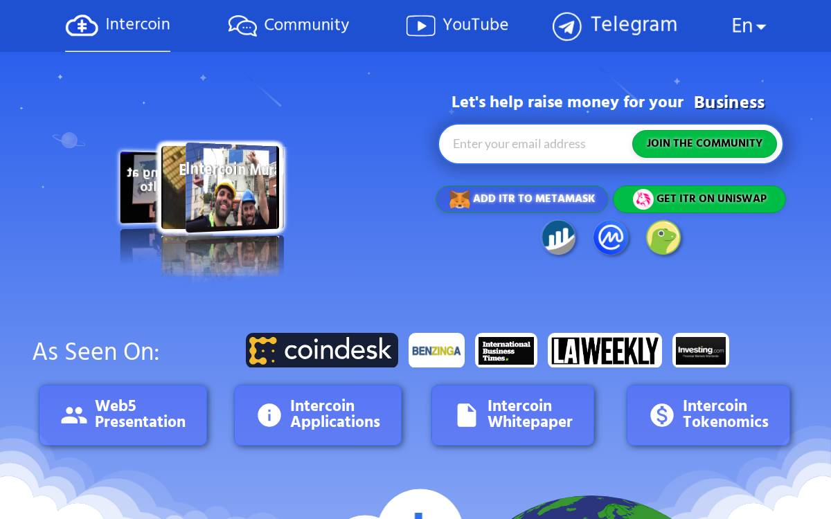 Intercoin website preview