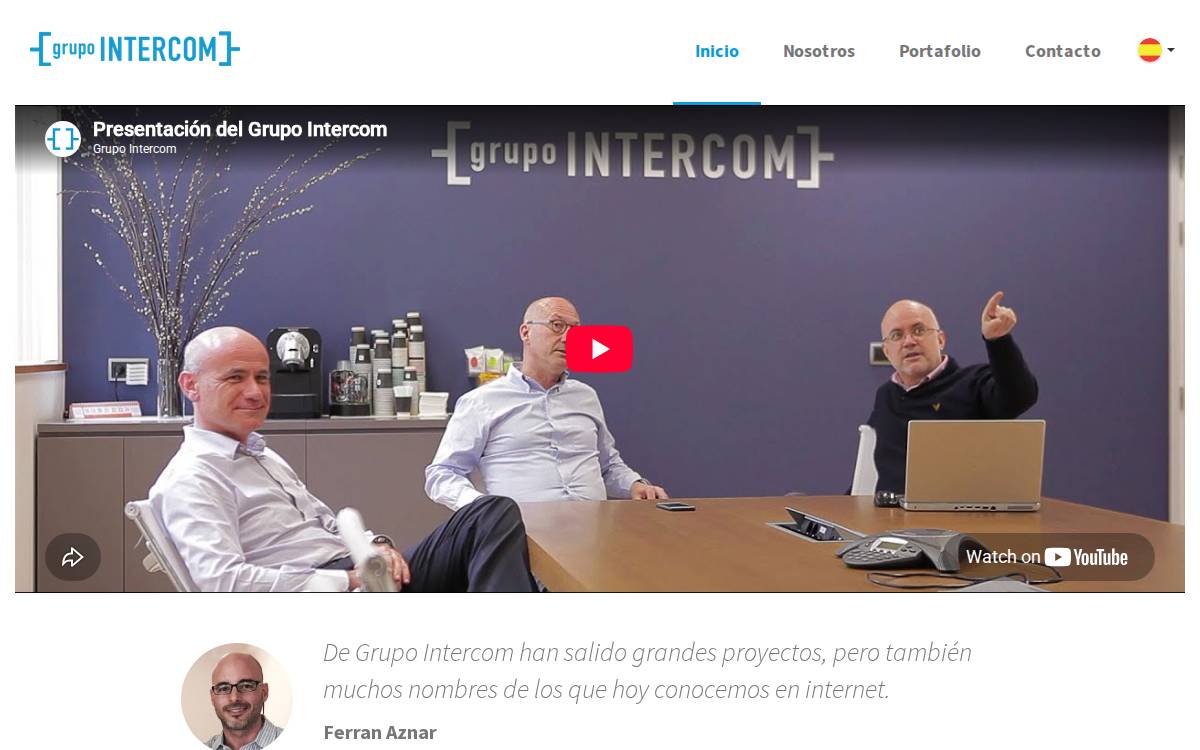 Intercom website preview