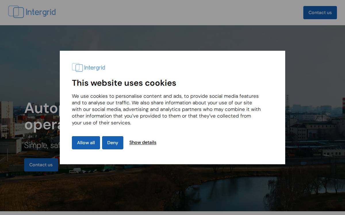 Intergridsystems website preview