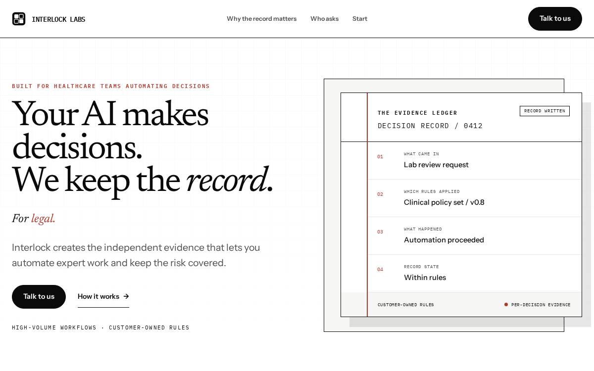 Interlock Labs website preview
