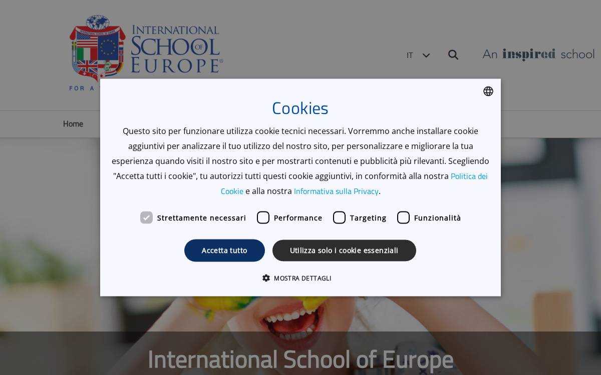 International Schools Of Europe website preview