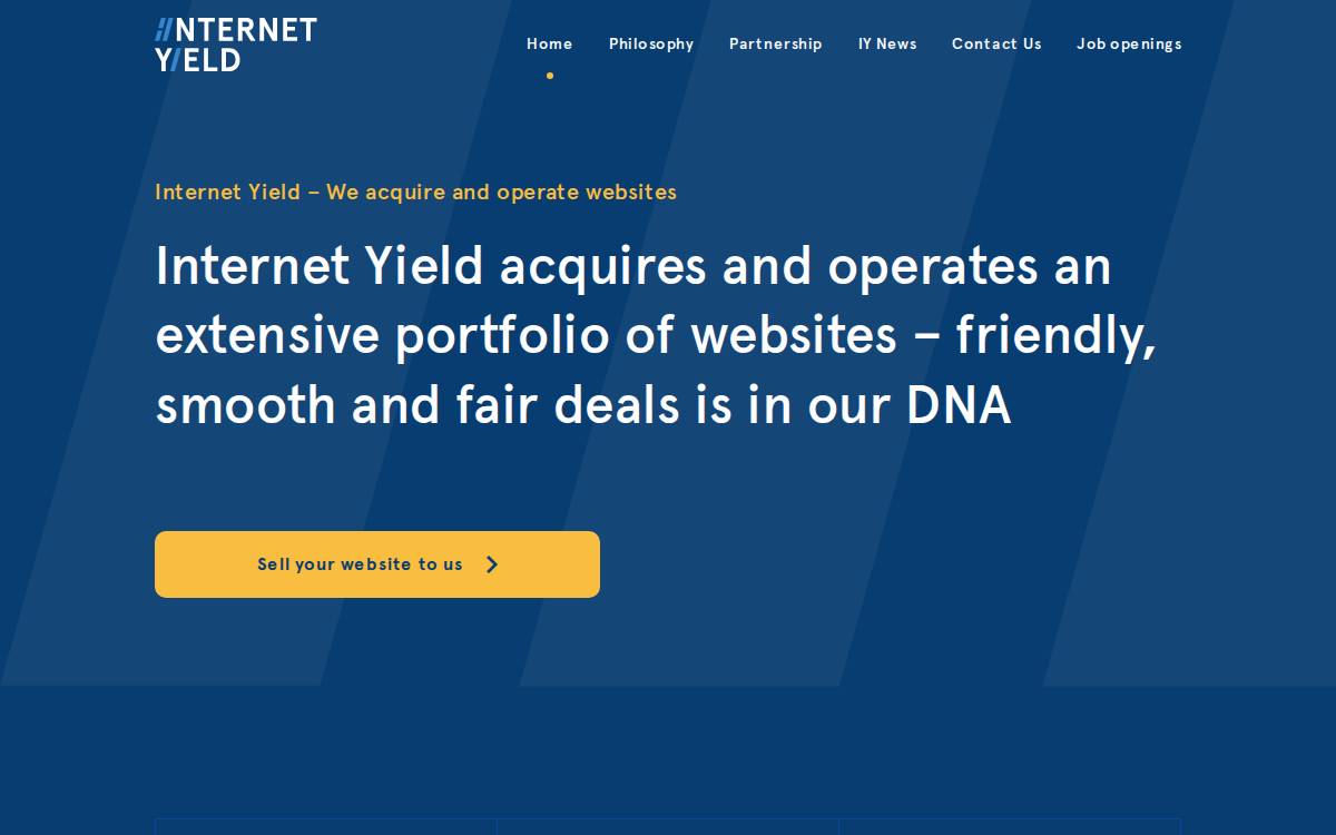 Internet Yield website preview