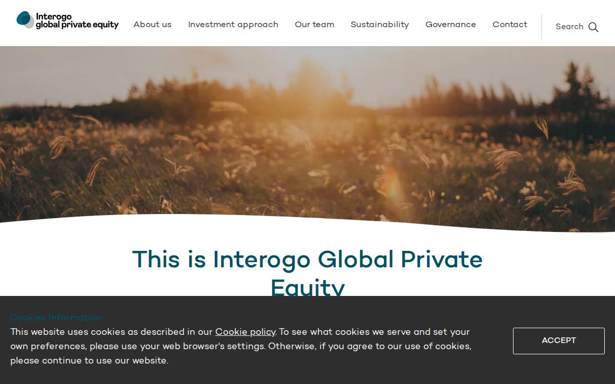 Interogo Global Private Equity website preview