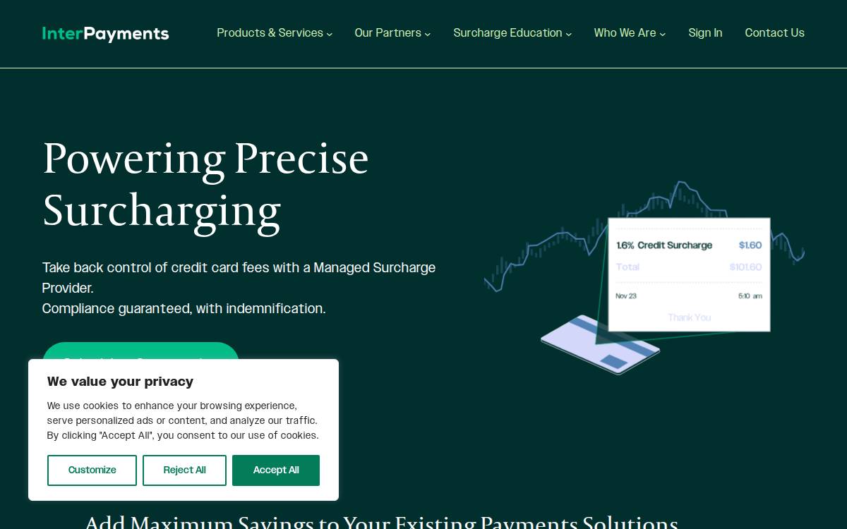 InterPayments website preview