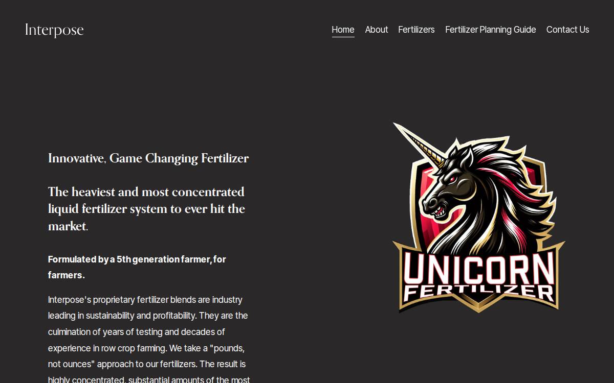Interpose Ag website preview