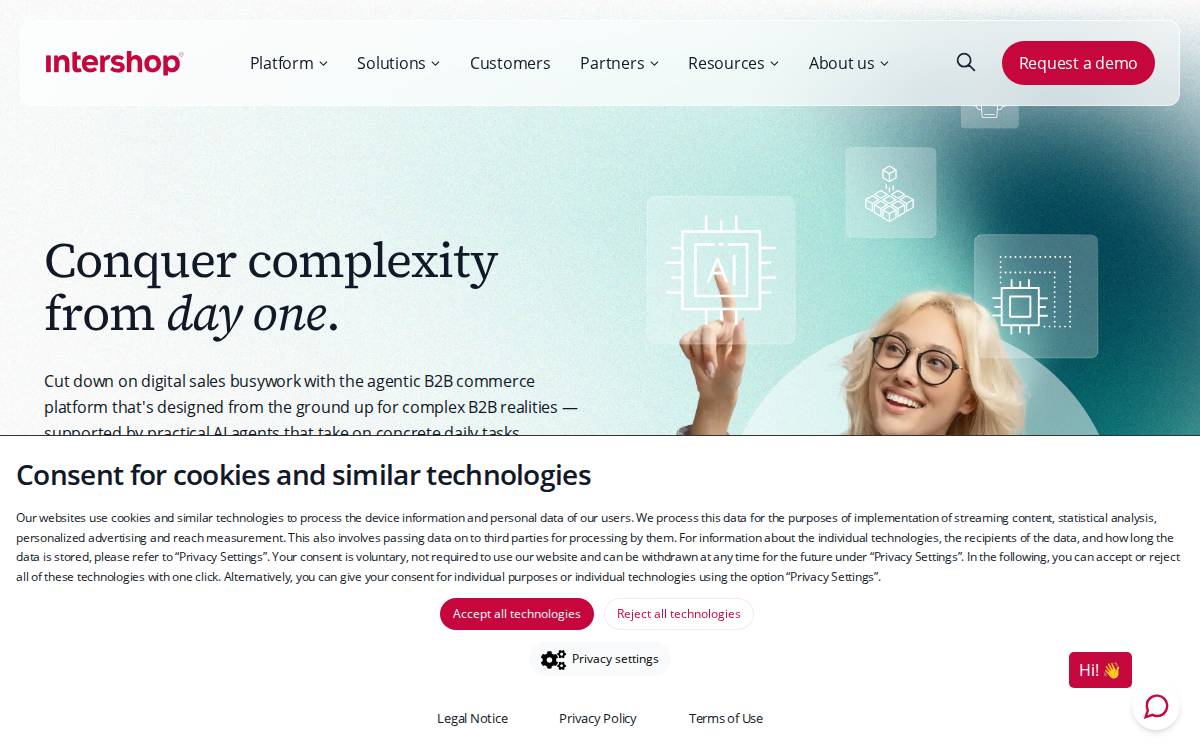Intershop Communications AG website preview