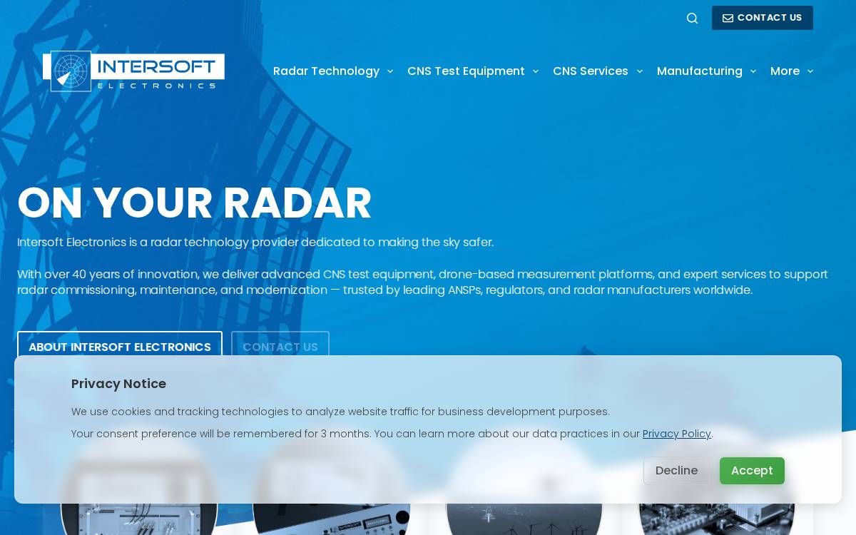 Intersoft Electronics website preview