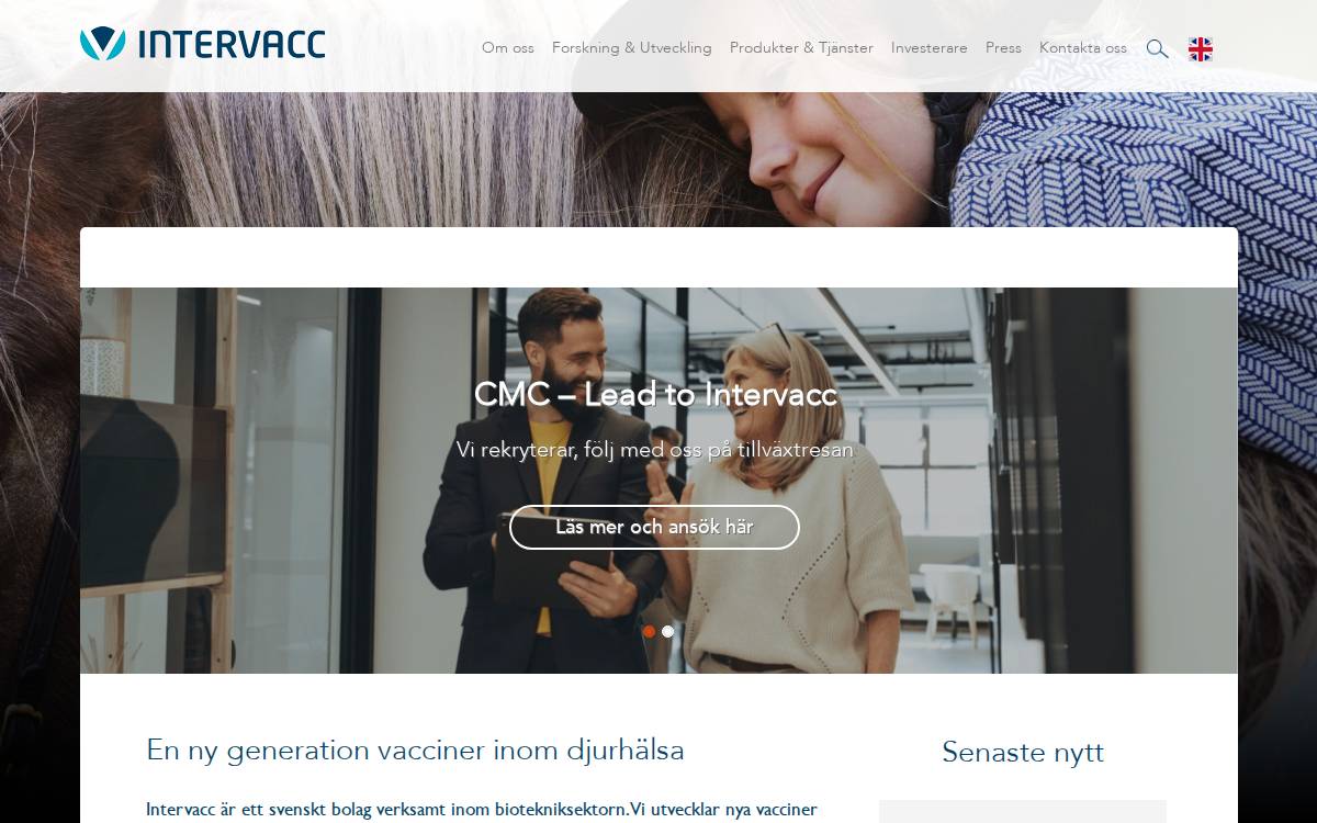 Intervacc website preview