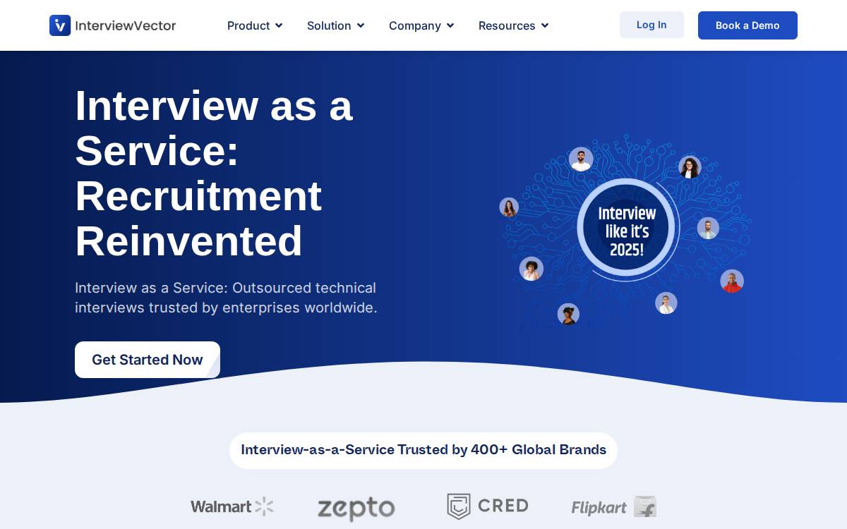 Interview Vector website preview