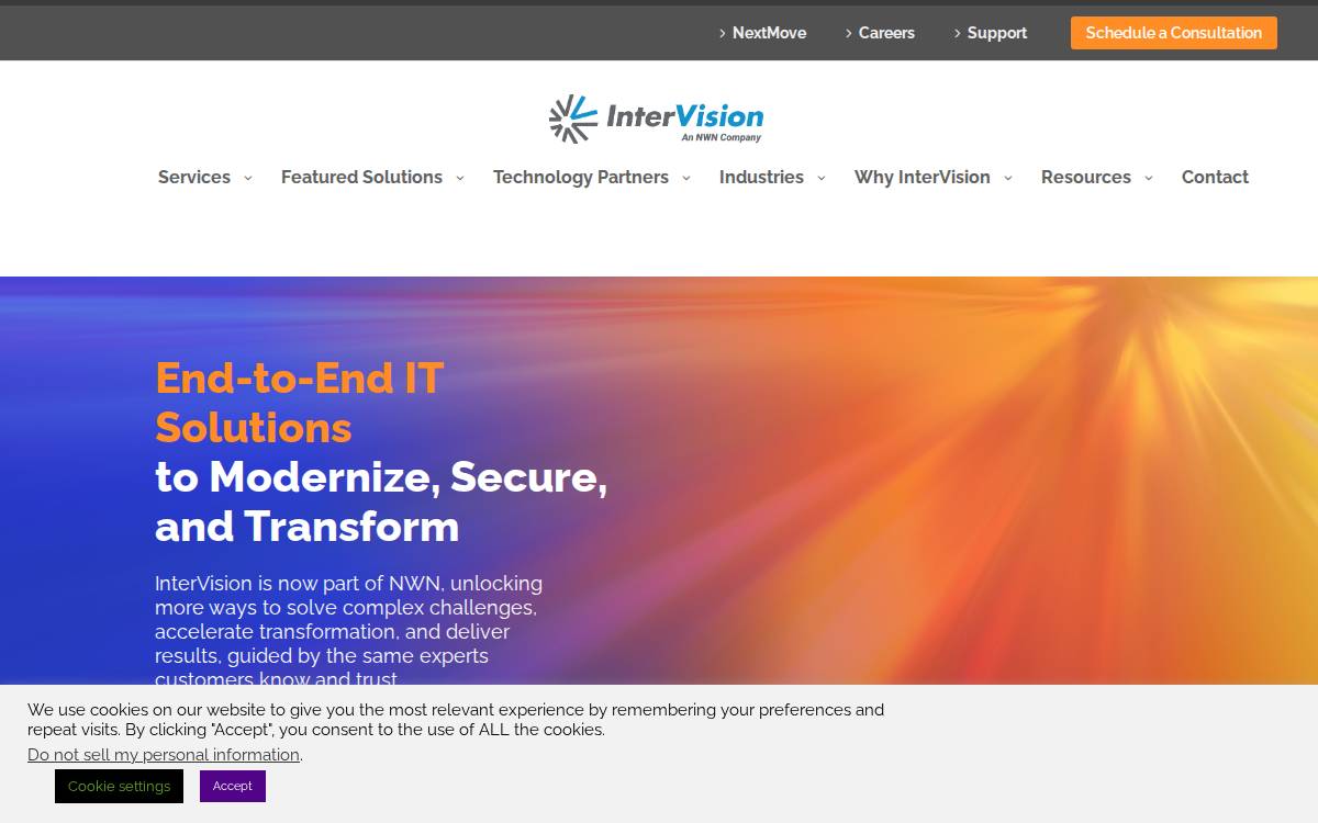 InterVision website preview