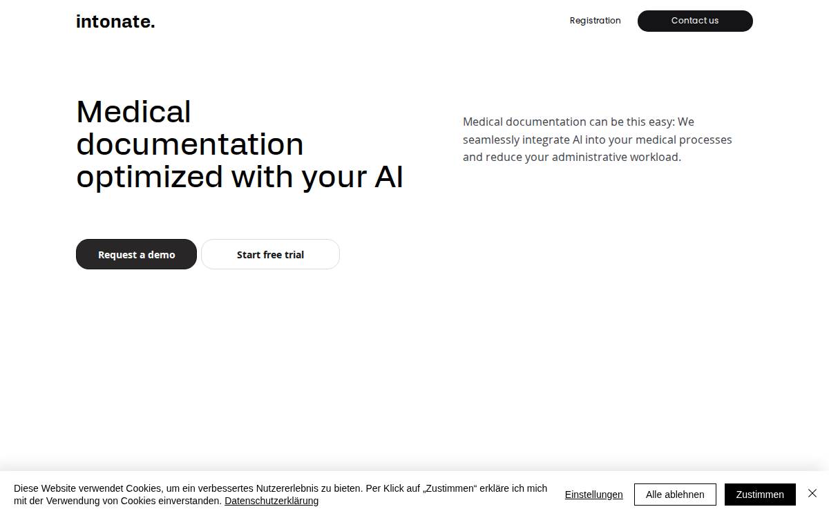 Intonate website preview