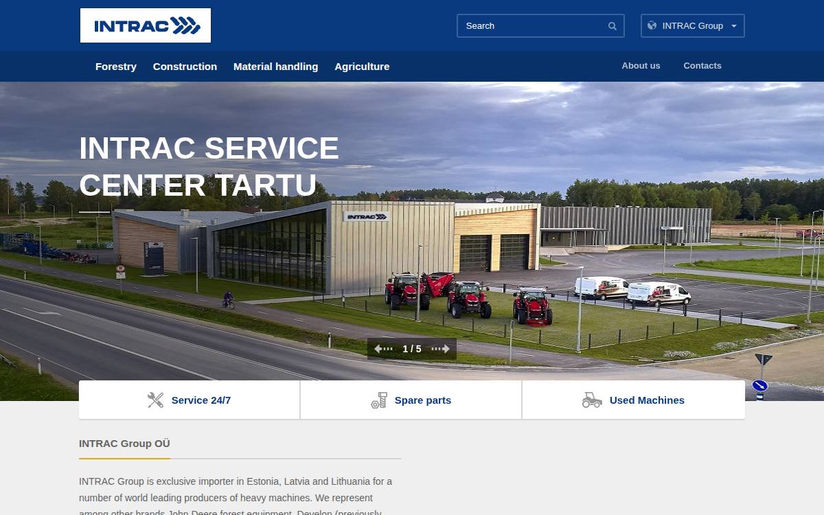 INTRAC website preview